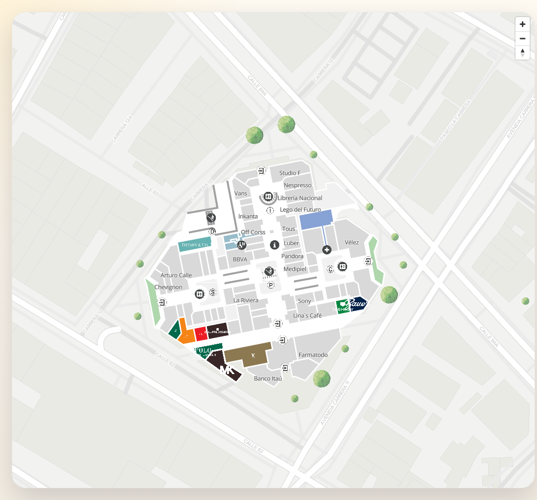Complete SDK integration showing map with places loaded