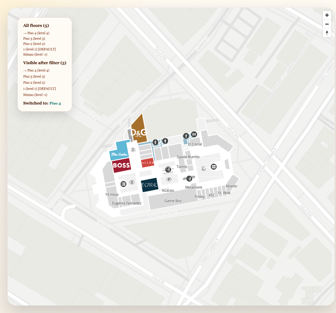 Floor list filtered by enabledFloors from remote configuration