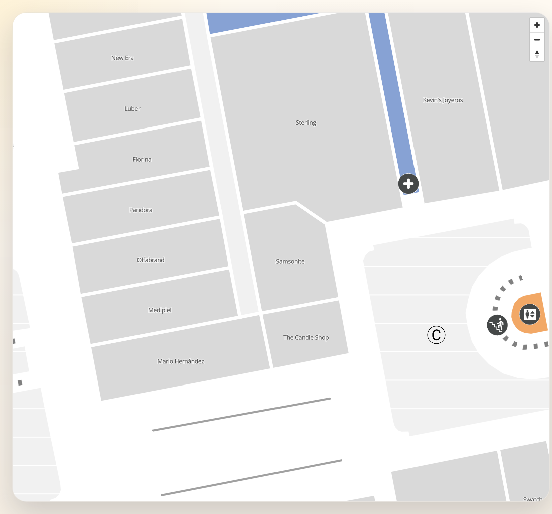 Map with viewport controls, bounds, and zoom configuration