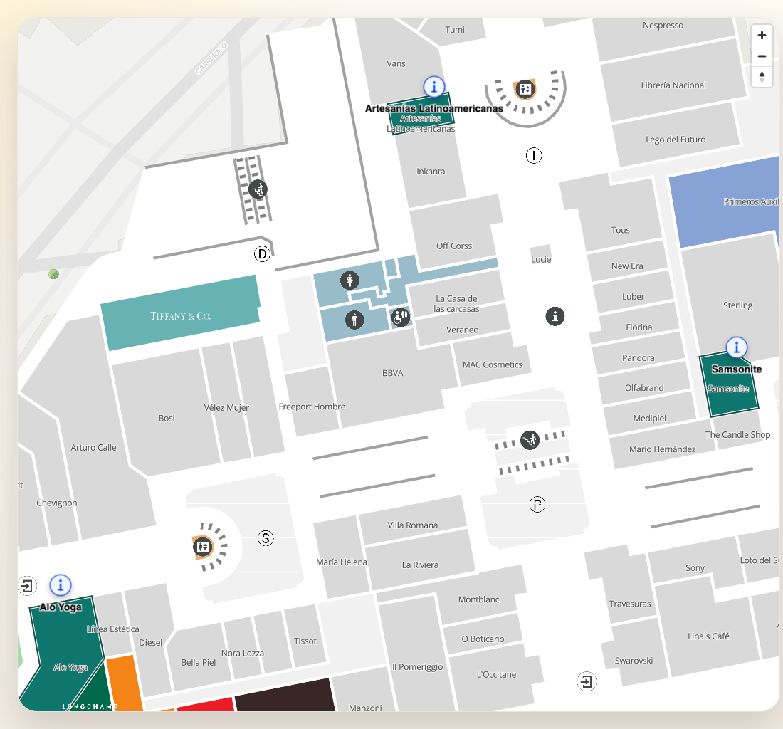 Selected places highlighted with teal polygons and borders