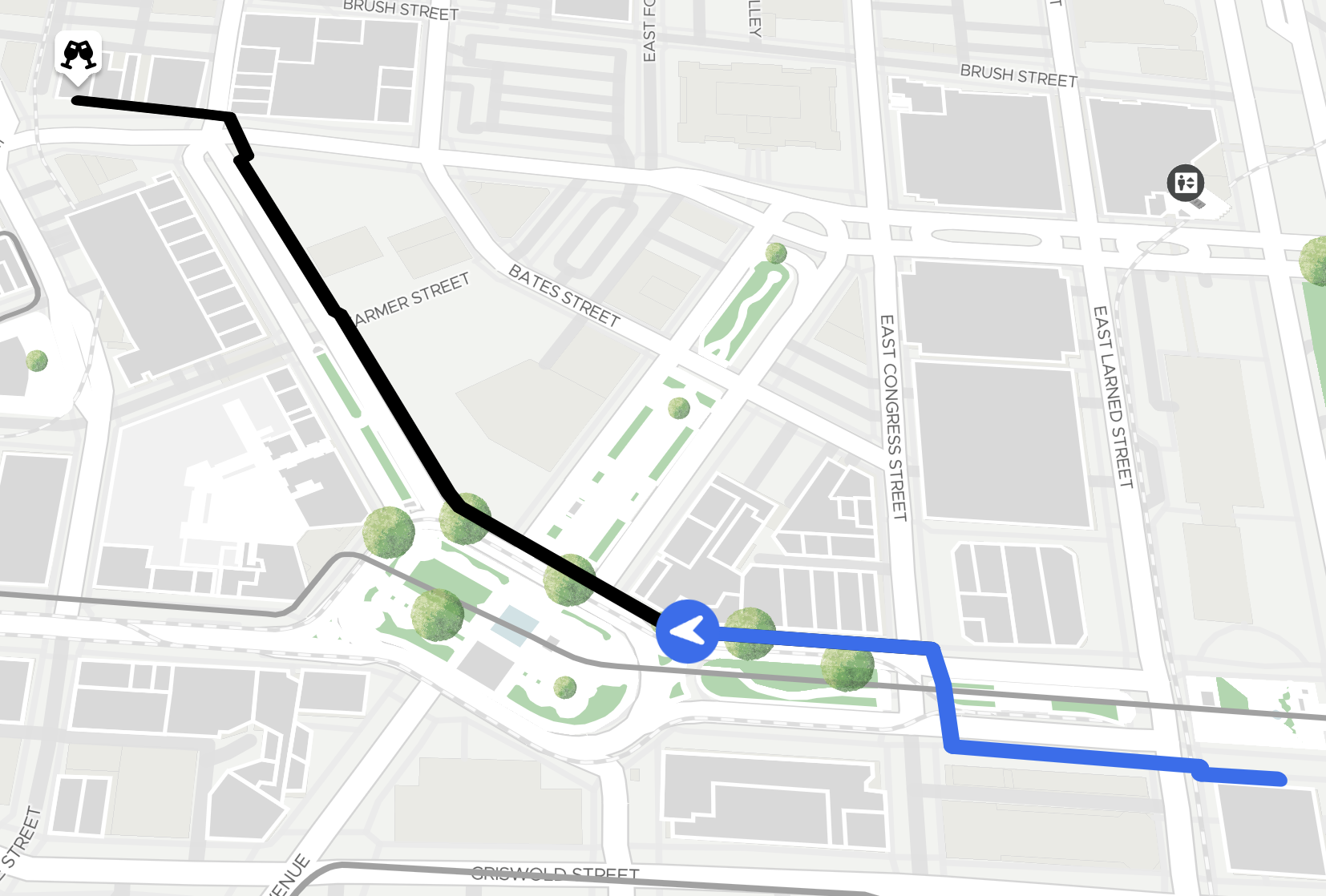 Route animation example